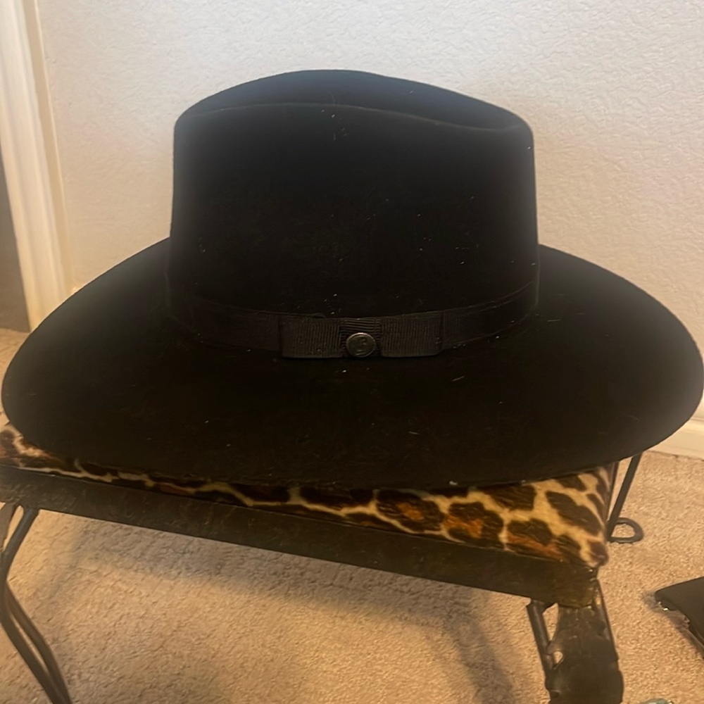 Rockin C Western Hat. Black Felt ~ Size Large